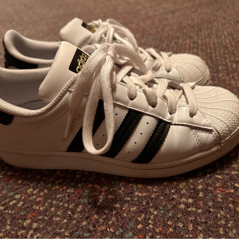 Adidas Kids Superstar White and Black Shoes